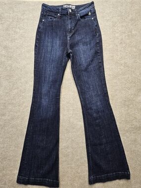 IDYLLWIND Miranda Lambert Wide Leg Jeans Womens 6 Dark Wash Stretch Flare